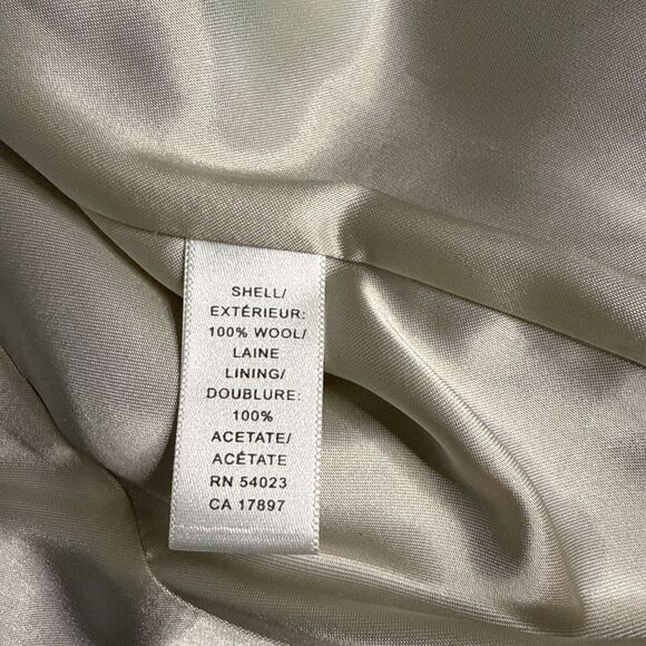 Banana Republic Black Wool Blazer White Piping Size 8 Women's - Picture 10 of 10